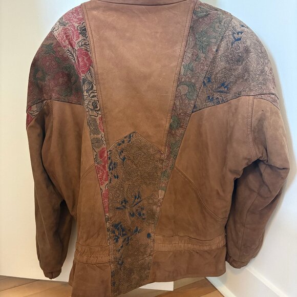 G-III Floral Leather Jacket, Vintage, Size Small - Picture 2 of 6